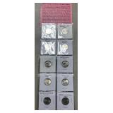 Set of 10 Westward Journey Nickels