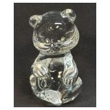 (C) Vintage Fenton Teddy Bear Crystal Clear Art