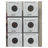 6 Indian Head Pennies