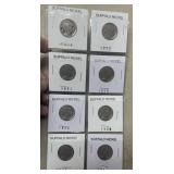8 Buffalo Nickels
