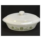 (B) 1 Qt Casserole Jeanette Glasbake Milk Glass