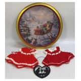 Collector Christmas Tin and Crochet Doll Dresses