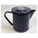 Vintage Blue Spatter Speckled Enamel Enamelware