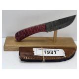 8ï¿½ Fixed Blade Damascus Style Knife With High