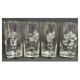 (B) Set Of 4 Etched Camel Joe Musicians ï¿½Max,