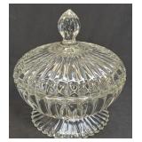 (A) Vintage Jeanette Glass Footed Candy Dish With