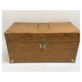 Handmade Wooden Tacklebox W/3 Wooden Tray