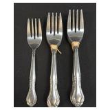 (B) 12 Pc Each 9 Winco 18/0 Stainless Salad Forks