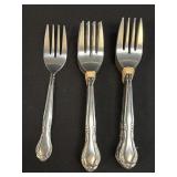 (B) 12 Pc Each 9 Winco 18/0 Stainless Salad Forks