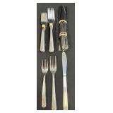 (B) 12 Pc Each 61 Update Stainless Flatware As