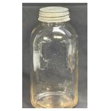 Vintage Lamb Mason Clear 1/2 Gal Canning Jar