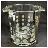 Mikasa Large Crystal Ice Bucket w/Etched Polka