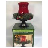 (A) Holiday Time Red Hurricane With Pedestal IOB