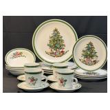 (B) Vintage Yamaka Stoneware Japan Noel Christmas