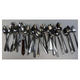 (A) Several Assorted Stainless Spoons As Pictured