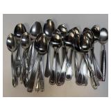 (A) Several Assorted Stainless Spoons As Pictured