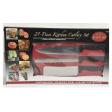 21 PC Kitchen Cutlery Set Professional Stainless