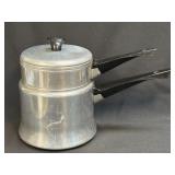 Vintage Mirro Aluminum Double Boiler: 1.5 Quart