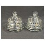 PAIR (2) Abbott Collection Butter Dish w/ Dome