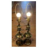 Antique Large Leviton Brass/Bronze Table Lamp -