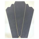 1876 German 2-Phenning on 24ï¿½ Goldtone Necklace