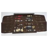 Several Assorted Knives in a Leather Case
