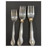 (B) 12 Pc Each 9 Winco 18/0 Stainless Salad Forks