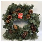 Ashland Christmas 22ï¿½ Wreath With Pinecones NEW!!