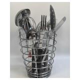 Silver Utensil Holder for Kitchen And Kitchen
