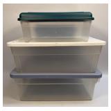 3 Storage Containers As Pictured