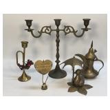 (C) 5 PCs Assorted Brass Items