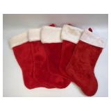 (A) 5 Premium Faux Fur Christmas Stockings (One