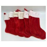 (A) 6 Premium Faux Fur Christmas Stockings