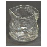 (A) 22 OZ Round Clear Glass Unzipped Santa Bag
