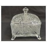 (L) Vintage Indiana Glass EAPG Floral Clear