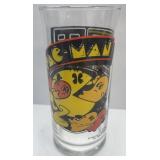 (M) 1982 Bally Midway PAC Man Collectible Glass