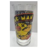 (M) 1982 Bally Midway PAC Man Collectible Glass