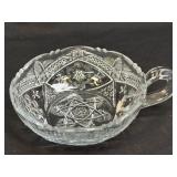 (L) Antique Indiana Glass Rayed Flower Pattern