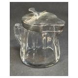 (K) Vintage 1920s Heisey Heavy Glass Syrup