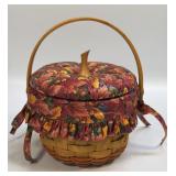 (H) Longaberger 1997 Medium Pumpkin Shaped Basket