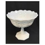 (K) Kemple Quintec Vintage White Milk Glass