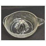 (M) Vintage Pressed Glass Clear Juicer Orange
