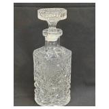 (K) Vintage Crystal Etched Floral Whiskey