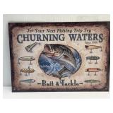 (I) 9ï¿½ x 13ï¿½ Metal Fishing Sign for the Man Cave