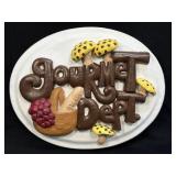 (L) Hand Painted Chalkware Gourmet Dept Wall