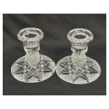 (L) Set of 2 Crystal Taper Candle Holder, Eight