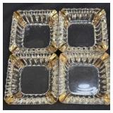 (L) Set of 4 Vintage Jeannette Glass Co. Nut