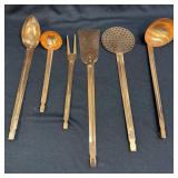 (L) 6 Pc Copper Kitchen Cooking Utensils