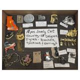(H) 18 PCs Lovely Cat Jewelry -10 Designer