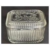 (K) Vintage Anchor Hocking Clear Ribbed